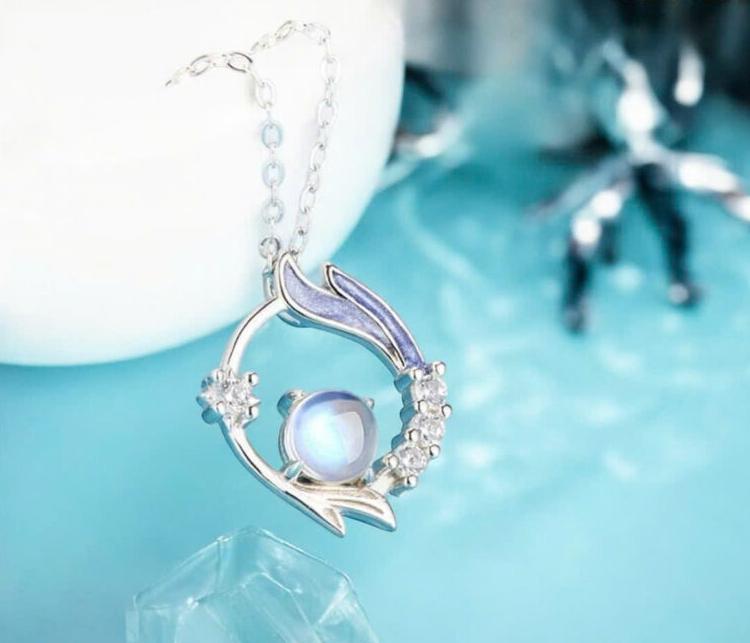 Dây chuyền đá Moon Bạc S925